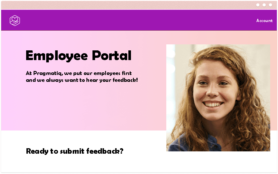 power pages example showing a employee portal