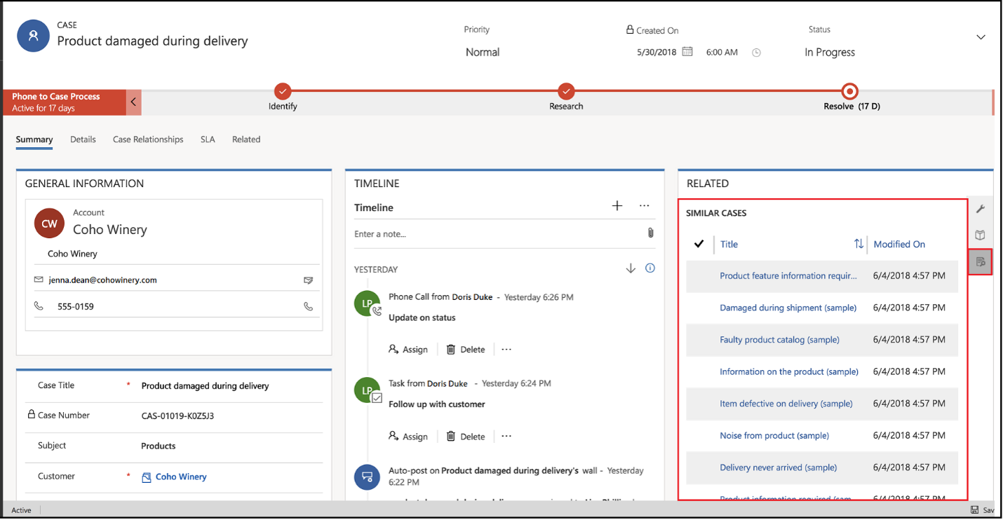 Dynamics 365 Case Management Dashboard